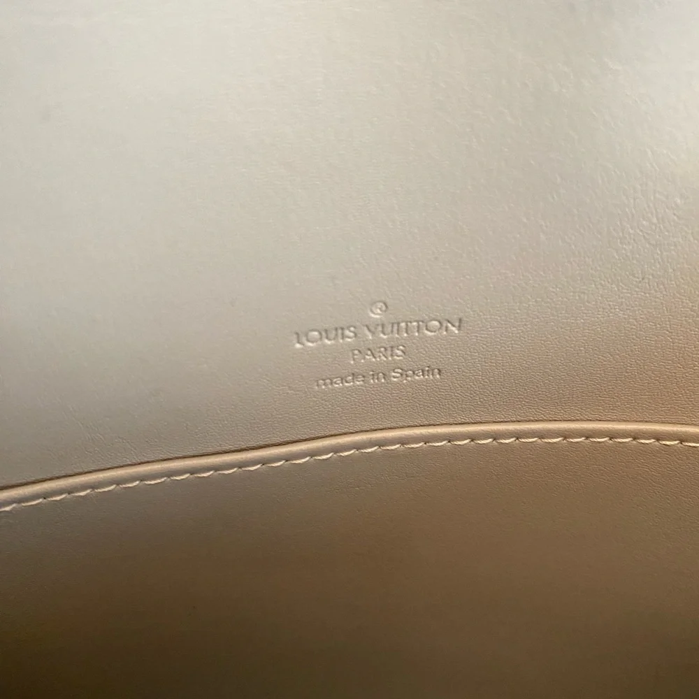 Louis Vuitton Pink and Olive Green Embossed Monogram Shoulder Bag